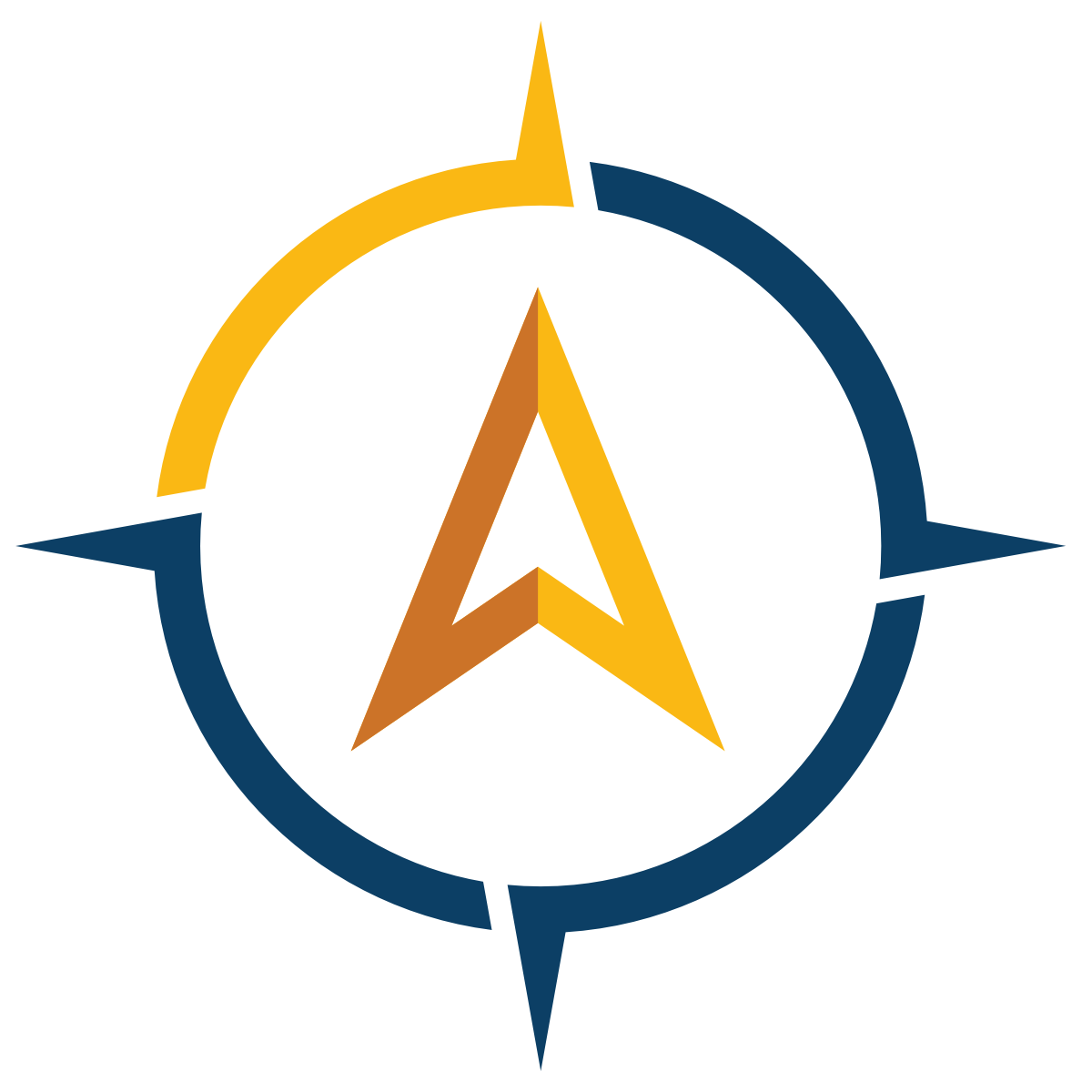 AB north compass icon